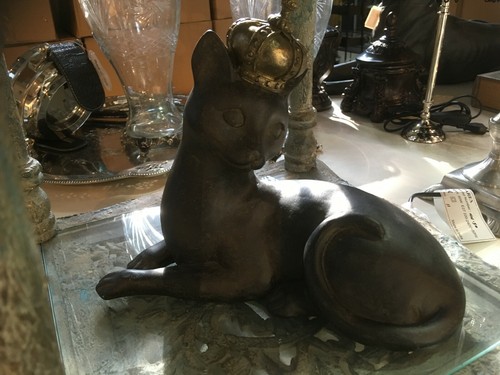 Dekofigur figur katze mit - katze,