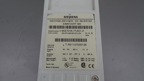 Siemens simovert