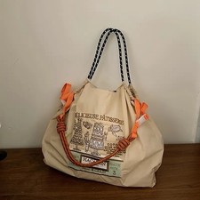❣️ XXL Shoppen Große bestickte Umhängetasche Tasche Stickerei Geschenk Macaron