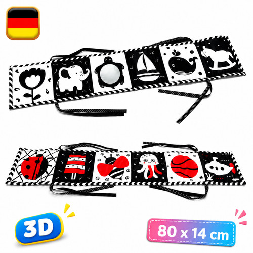 Stoffbuch faltbar design - stoffbuch, 3d-design