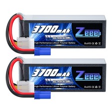 2X Zeee 4S 3700mAh Lipo Akku 14.8V 60C EC5 for RC Auto Buggy LKW Helicopter Boot
