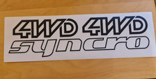 VW T3 4WD - Syncro Aufkleber Sticker Set in Schwarz 