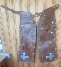 Antique H.Heiser Denver Colorado Chaps,studded Batwing Chaps,Rodeo,Cowboy,