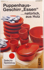 Puppenhaus-Geschirr aus Holz