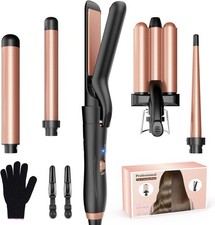 BESTOPE MIX Lockenstab Hair Curler mit Glätteisen, Lockenstab 3 Fässer antistati