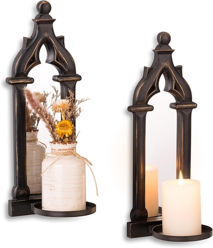 Wandkerzenhalter 2er set - wandkerzenhalter,