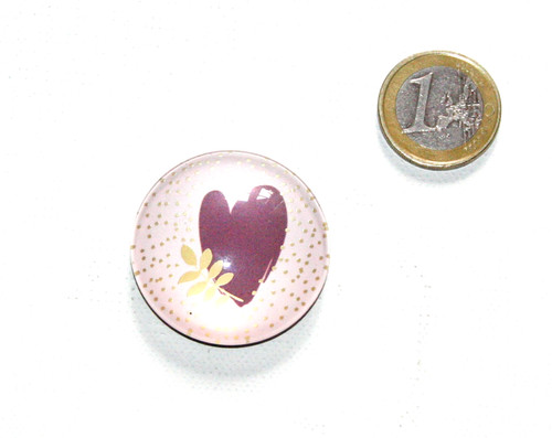 Kühlschrank magnet rund herz - kühlschrank-magnet,