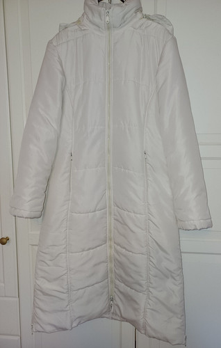 Damen anorak mantel - mantel, wollweiß