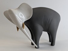 Royal Dux Porcelain Gray White