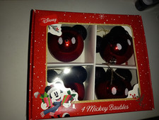 Disney Mickey Mouse Minnie Mouse Weihnachtskugeln 4 Stück Kunststoff