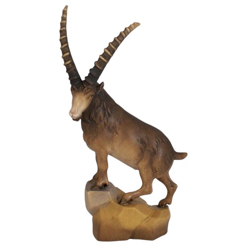 Holz figur steinbock - figur,