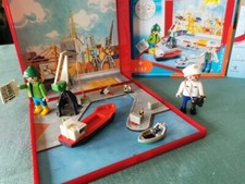 Playmobil Micro 4337 Schifffahrt Container Frachtschiff mit Kran vollständig