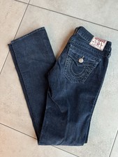 True Religion Cord Hose Damen Blau Größe 26 W26 L32 Skinny Fit Low Rise