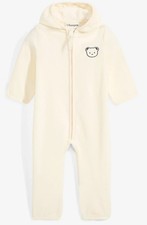 Fleece Overall mit Kapuze Gr