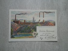 AK Zwickau LITHO BRÜCKENBERG SCHACHT Bergbau Zeche Bergmann Wilkau Kirchberg