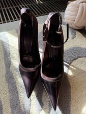 Sexy High Heels Gianmarco Lorenzi lila mit Fesselriemchen Gr37 Stiletto 13cm 