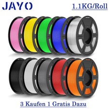 【Kaufe 4 Zahl 3】JAYO 1,1KG PLA PETG Matt PLA+ ABS ASA 3D Drucker Filament 1,75mm