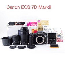 Canon EOS 7D Mark II Kamera mit Standard und Teleobjektiv Set Top