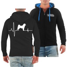 Männer Kapuzenjacke Akita Herzschlag S bis 8XL American inu japan geschenk hunde