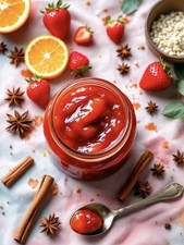 Erdbeermarmelade mit Orange