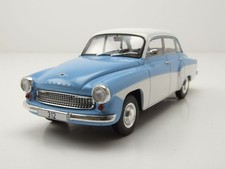 Wartburg 312 1965 hellblau weiß Modellauto 1:24 Whitebox