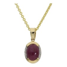 Rubin Anhänger mit Diamant