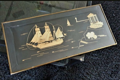 Vintage segelschiff wandbild - segelschiff,