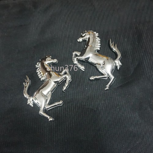 Pair chrome horse - chrome,