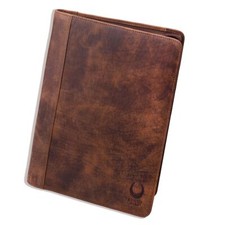 PREMIUM Konferenzmappe Leder Ringbuch A4 Dokumentenmappe Aktenmappe mit RFID