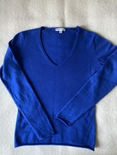 Marie Lund 100% Kaschmir Pullover Damen Größe S, Royalblau, Gebraucht