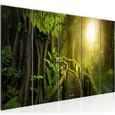 Wandbild Wald Brücke Bild XXL