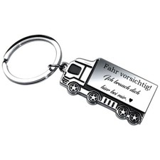 Lieblingsmensch® Metall Schlüsselanhänger LKW Berufskraftfahrer Fahr vorsichtig!