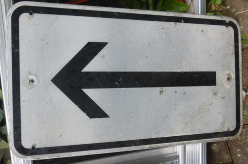 Altes verkehrsschild schild - schild, 1x