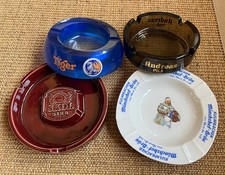 4 alte Aschenbecher - Skol, Mönchshof, Andreas Pils, Tiger