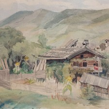 Berghütte Berge Landschaft