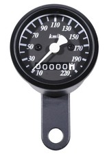 Mini tacho 48mm schwarz - mini, km/h