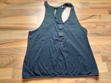 Lockeres Sporttop von adidas Stella McCartney Damen Größe 36 schwarz Knopfleiste