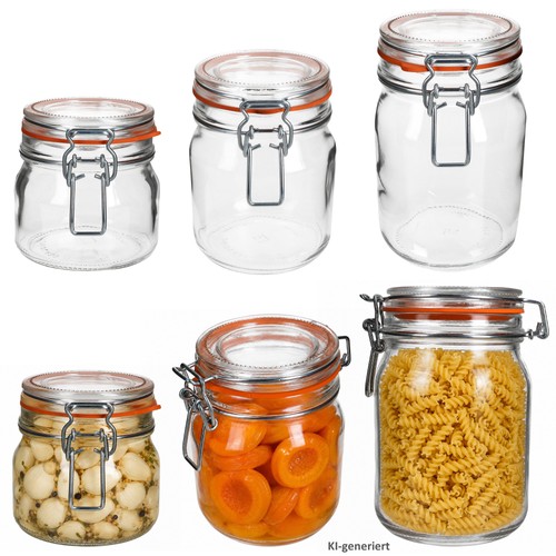 6er set odin - einmachglas, 1l