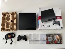 PlayStation 3 PS3 Slim 160GB + Controller + Kabel in OVP + GTA V & Last of Us