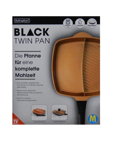 Livington black twin pan - black,