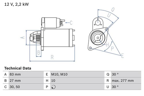 Bosch starter für mercedes - bosch,