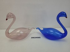 2x Figuren Schwäne Lauscha