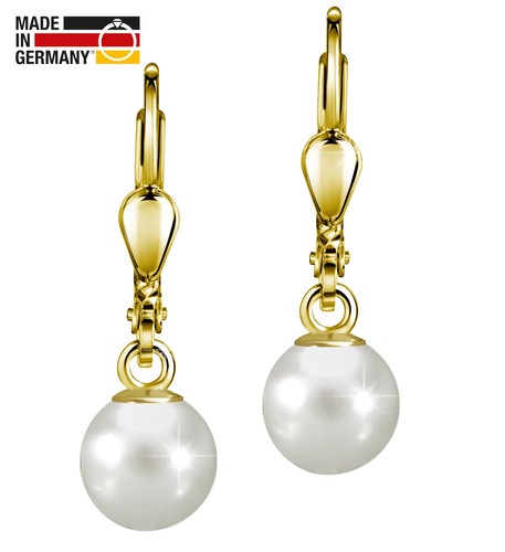 585 real gold pearl drop - gold, ***