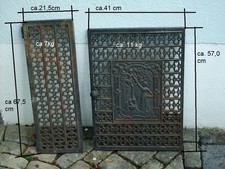 2 Kamingitter  Eisen   antik (y)