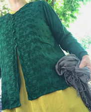 💚💙 Aus Spanien! Edle Vintage Tunika. Ideal für Lagenlook! L XL XXL 44 46 48