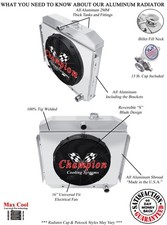 Atom 2 Row 1" Radiator,16"