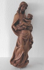 Holzfigur Maria mit Jesuskind Holzschnitzerei Höhe Figur ca. 54 cm, gebraucht