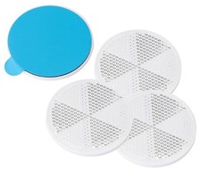 4x Reflektoren Anhänger Weiß