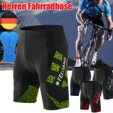 Herren Kurz Fahrradhose Radunterhose Atmungsaktiv Sitzpolster Rennrad Radlerhose