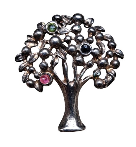 Vintage silver tone tree - vintage,
